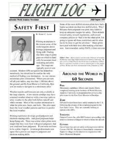 Flight Log Newsletter 3rd Quarter - 1997