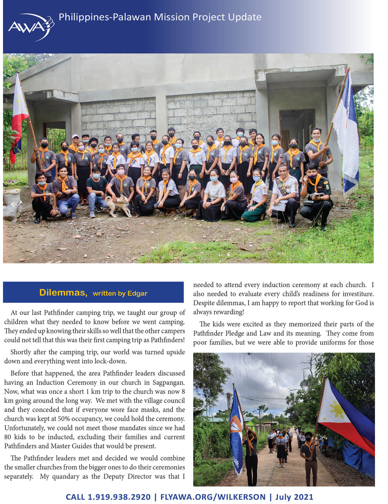 July 2021 Palawan Philippines Mission Project Update