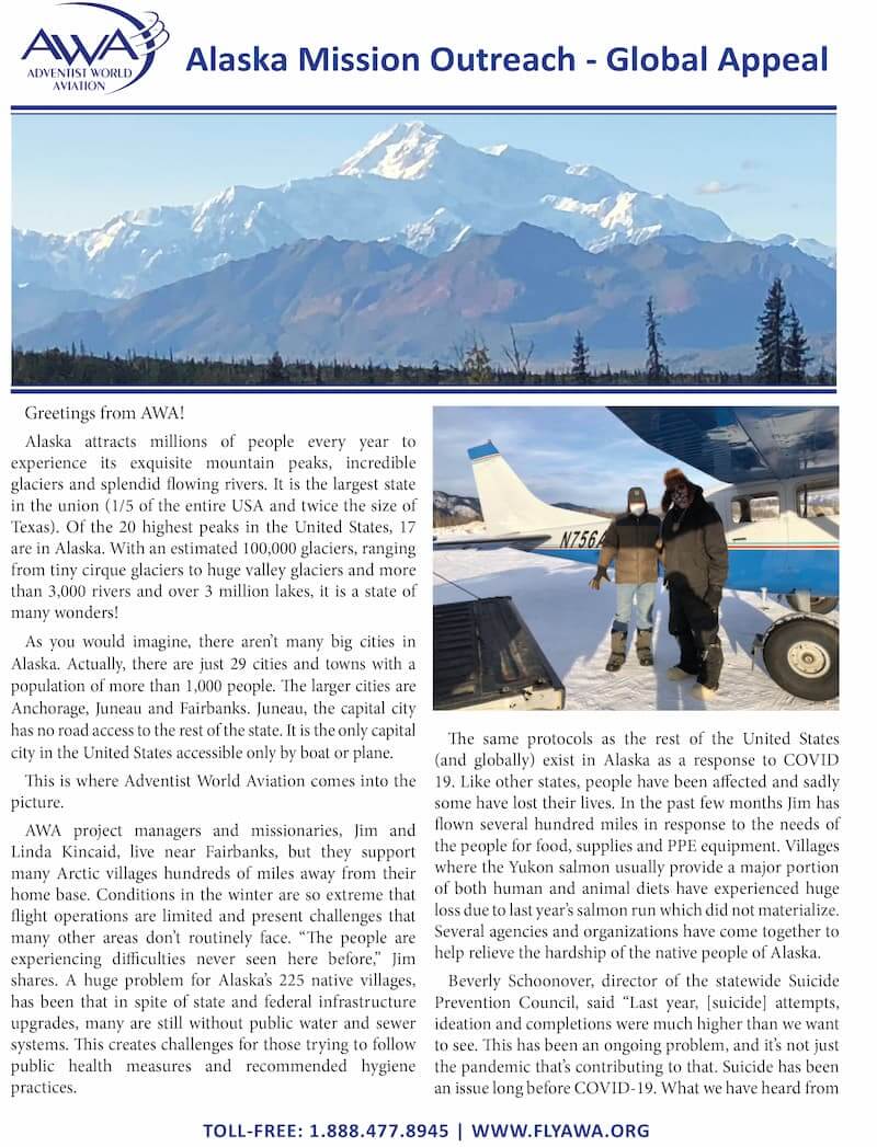 Alaska Mission Outreach Global Appeal